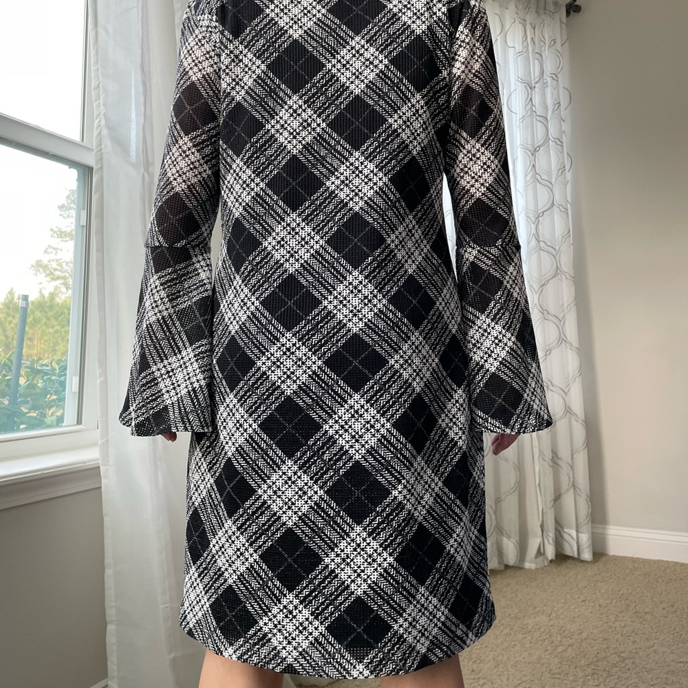 Y2K Plaid monochromatic dress - Picture 3 of 4